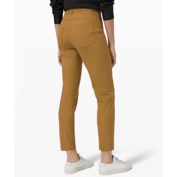 Lululemon City Sleek 5 Pocket 7/8 Ankle Pant Spiced Bronze 4 Mustard Yellow - Picture 11 of 11